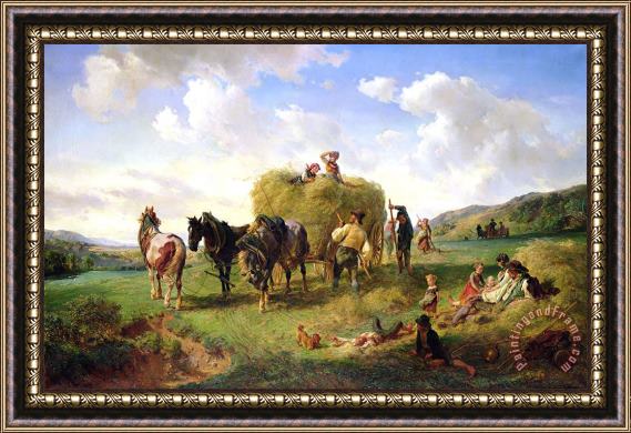 Hermann Kauffmann The Hay Harvest Framed Painting