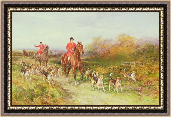 Heywood Hardy Hunting Scene Framed Painting