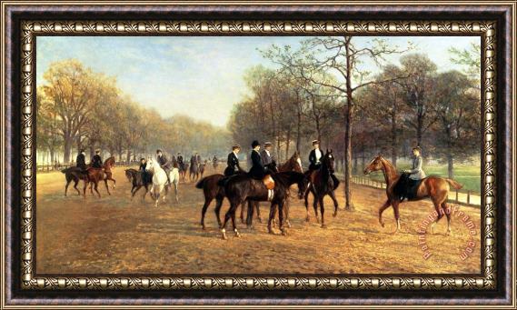 Heywood Hardy The Morning Ride Rotten Row Hyde Park Framed Painting