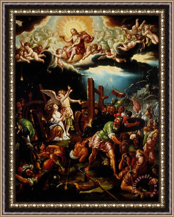 Hipolito De Rioja The Martyrdom of Saint Catherine of Alexandria Framed Painting