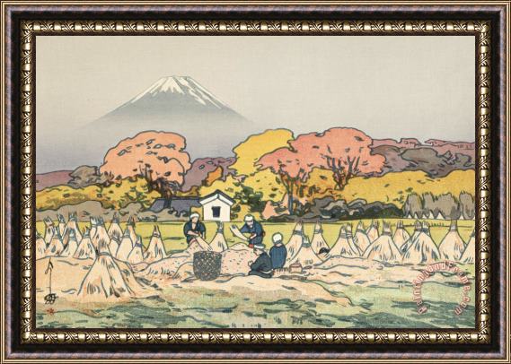 Hiroshi Yoshida Fuji Mountain in Autumn (aki), From The Series Ten Views of Fuji (fuji Jikkei) Framed Painting