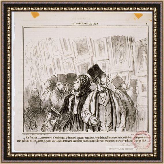 Honore Daumier Exposition De 1859 Ma Femme…comme Nous N'aurions Pas... Framed Print