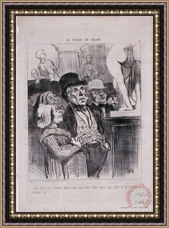 Honore Daumier Le Public Du Salon Dis Donc, Not'homme, Faut Y... Framed Print
