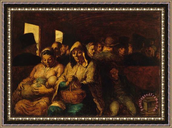 Honore Daumier The Third Class Carriage Framed Print
