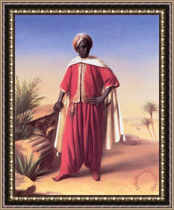 Horace Vernet Portrait of an Arab Framed Print