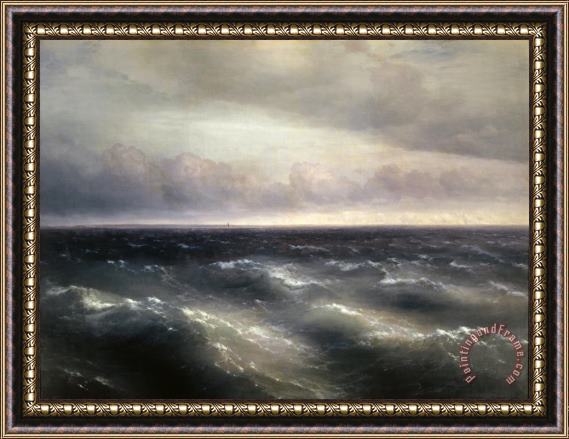 Hovhannes Aivazovsky The Black Sea. (A storm begins to whip up in the Black Sea) Framed Painting