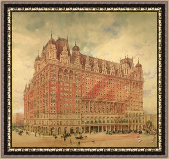Hughson Frederick Hawley Waldorf Astoria Hotel Framed Painting