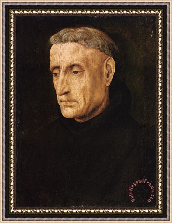 Hugo van der Goes Portrait of a Benedictine Monk Framed Print