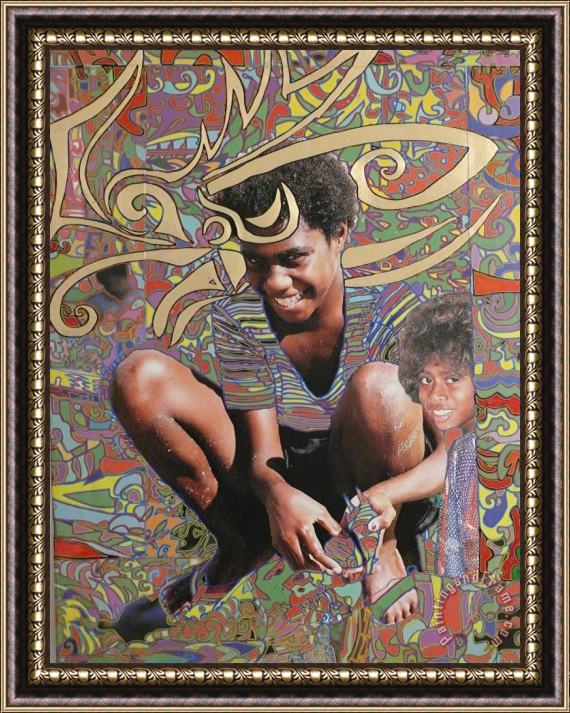 Igor Eugen Prokop Golden Smile in Vanuatu Framed Print