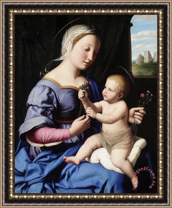 Il Sassoferrato Madonna And Child Framed Painting