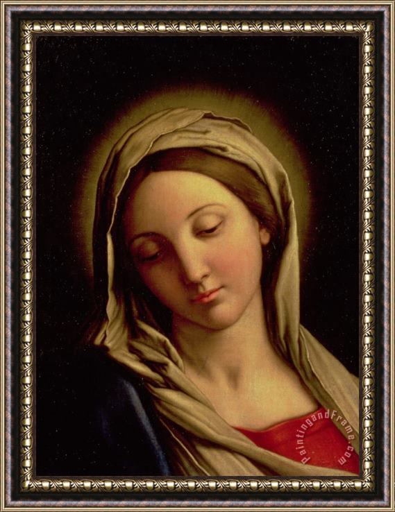 Il Sassoferrato The Madonna Framed Painting