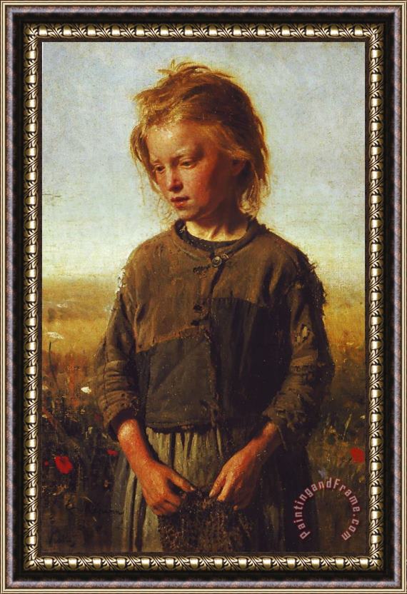 Ilya Efimovich Repin Fisher girl Framed Painting
