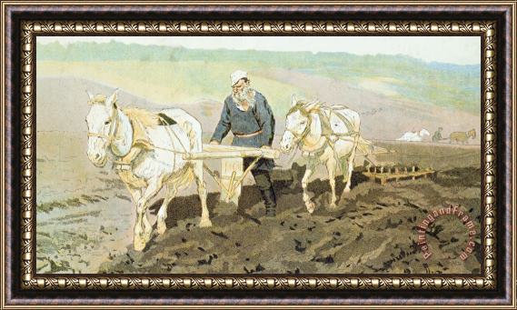 Ilya Efimovich Repin The Writer Lev Nikolaevich Tolstoy Framed Painting
