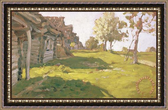 Isaak Ilyich Levitan Sunlit Day A Small Village Framed Painting