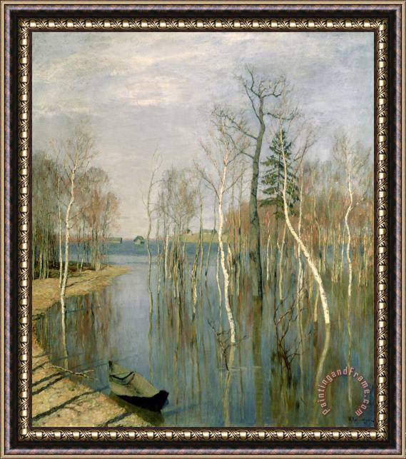 Isaak Levitan Spring, High Water Framed Painting