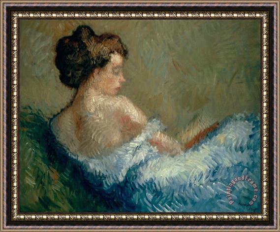 Isidre Nonell Figure Crouching Framed Painting