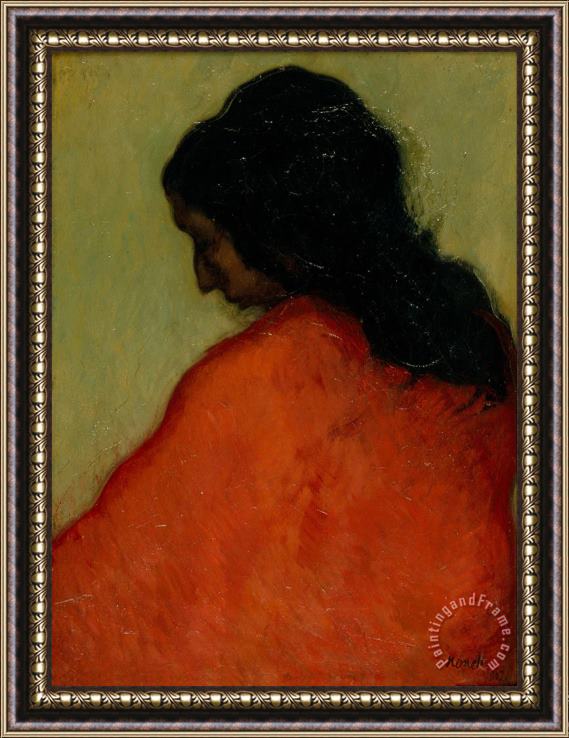 Isidre Nonell Profile of a Gypsy Framed Print