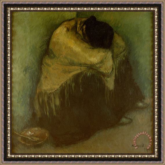 Isidre Nonell Rest Framed Painting