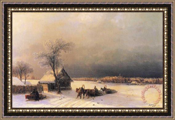 Ivan Constantinovich Aivazovsky Moscow in Winter From The Sparrow Hills Framed Print