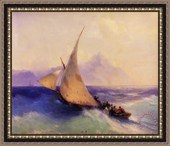 Ivan Constantinovich Aivazovsky Rescue at Sea Framed Painting