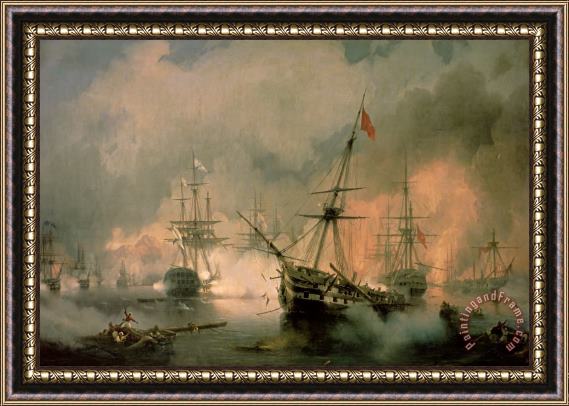 Ivan Konstantinovich Aivazovsky The Battle of Navarino Framed Print
