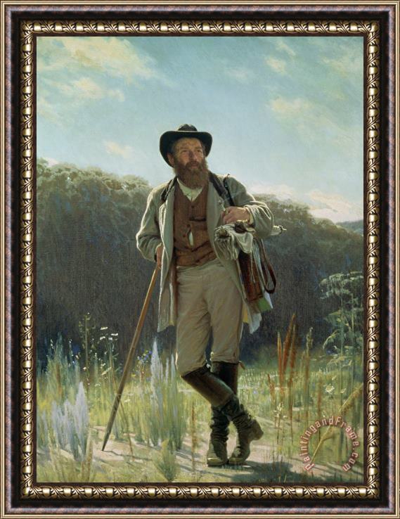 Ivan Nikolaevich Kramskoy Portrait Of Ivan Ivanovich Shishkin Framed Print