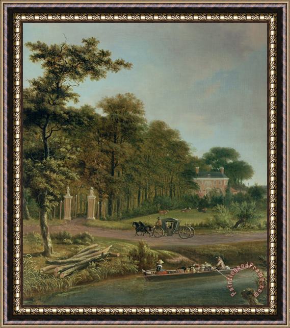 J Hackaert A Country House Framed Painting