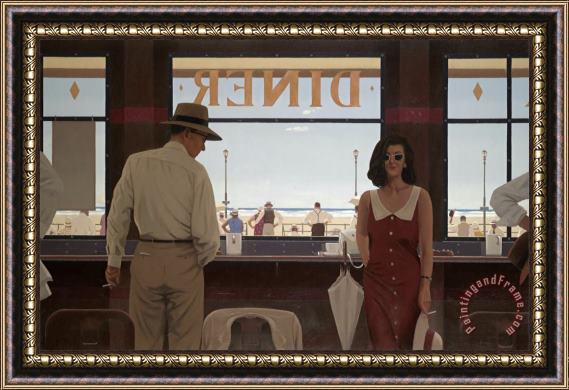 Jack Vettriano Daytona Diner, 2010 Framed Print