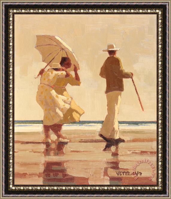 Jack Vettriano Incident on The Beach, 1991 Framed Painting