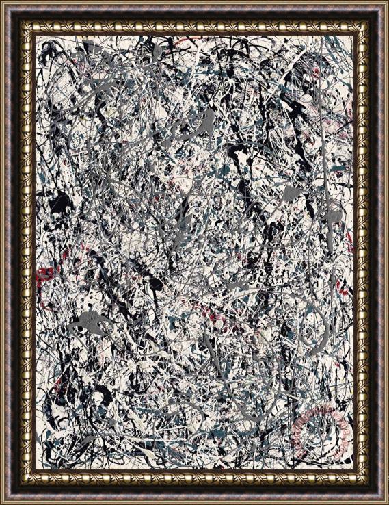 Jackson Pollock Number 19, 1948 Framed Painting