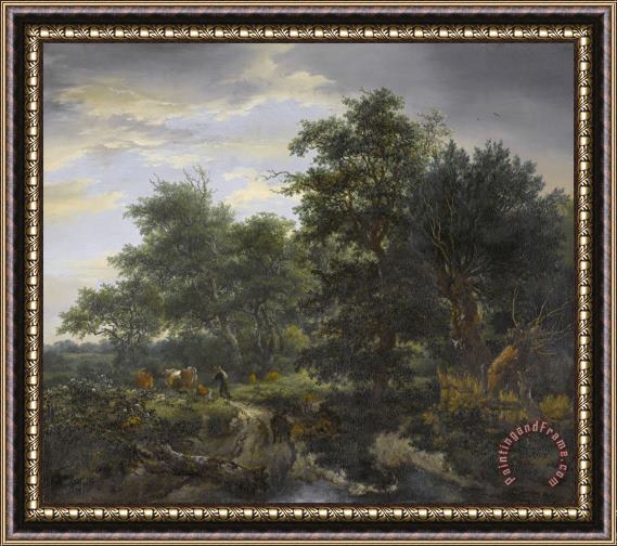 Jacob Isaacksz. Van Ruisdael Forest Scene Framed Painting