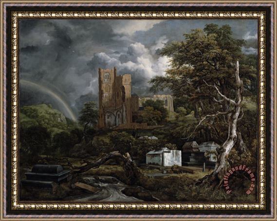 Jacob Isaaksz Ruisdael The Jewish Cemetery Framed Painting