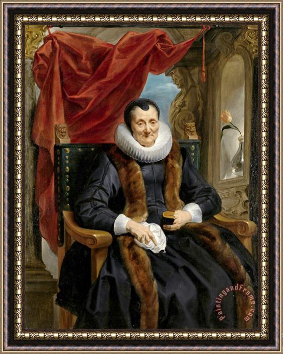 Jacob Jordaens Portrait of Magdalena De Cuyper Framed Painting