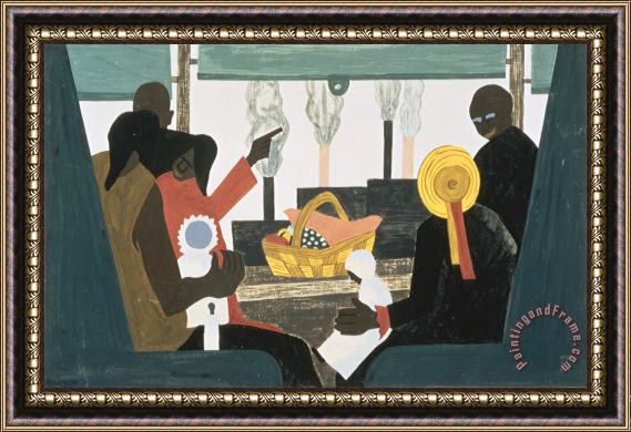 Jacob Lawrence The Migration Series, Panel No. 45: The Migrants Arrived in Pittsburgh, One of The Great Industrial Centers of The North. Framed Print