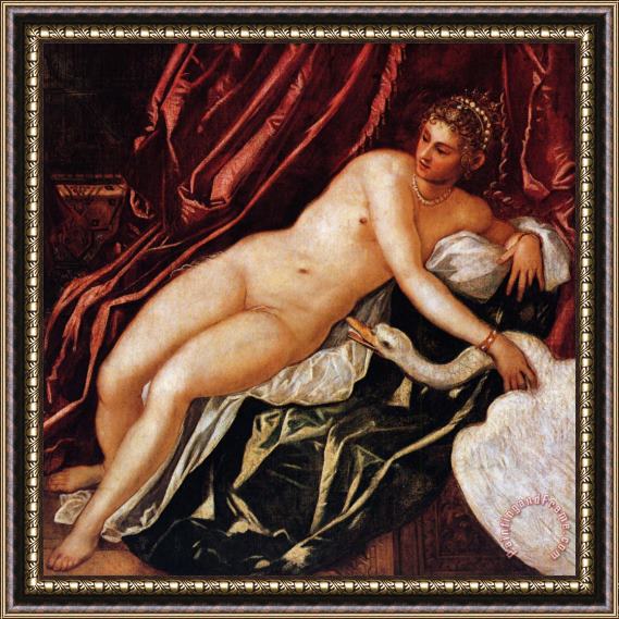 Jacopo Robusti Tintoretto Leda And The Swan Framed Print