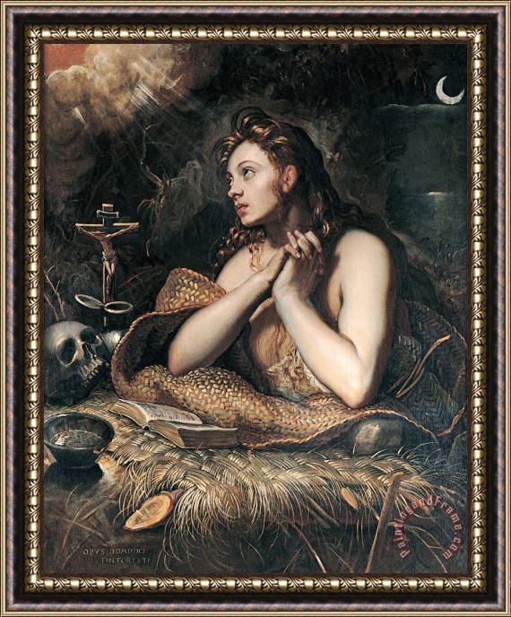 Jacopo Robusti Tintoretto Penitent Magdalene Framed Painting