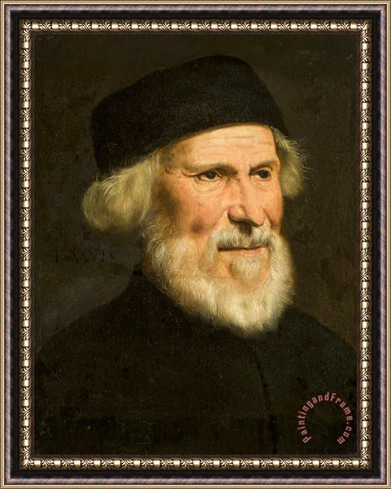 Jacopo Robusti Tintoretto Portrait of a Venetian Framed Print