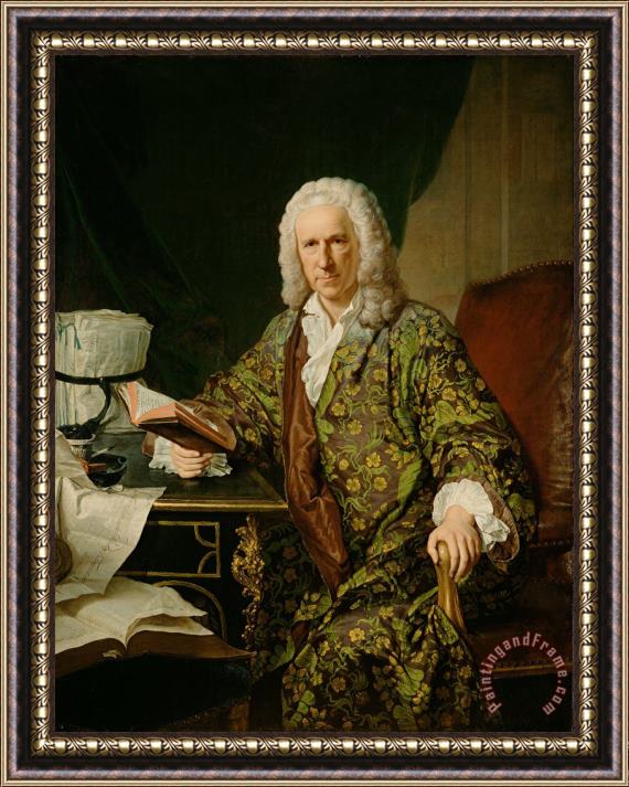 Jacques-Andre-Joseph Aved  Portrait of Marc De Villiers, Secretaire Du Roi Framed Print