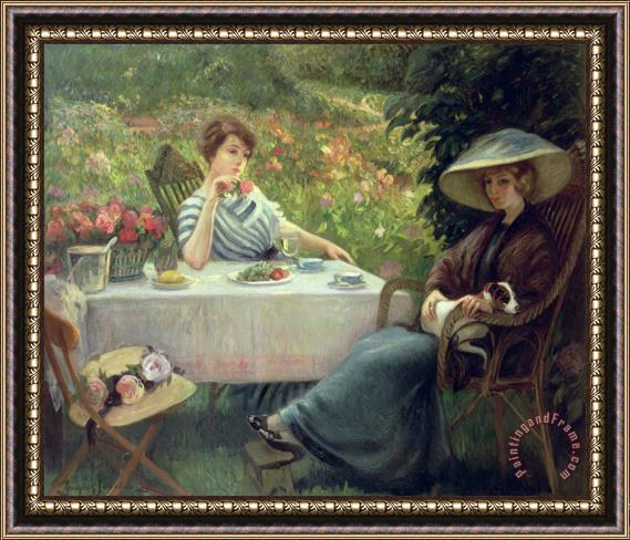 Jacques Jourdan Tea Time Framed Painting