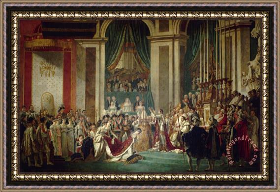 Jacques Louis David Le Couronnement De L'empereur Et De L'imperatrice, 2 Decembre 1804 Framed Painting