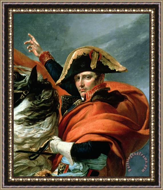 Jacques Louis David Napoleon Crossing the Alps on 20th May 1800 Framed Painting