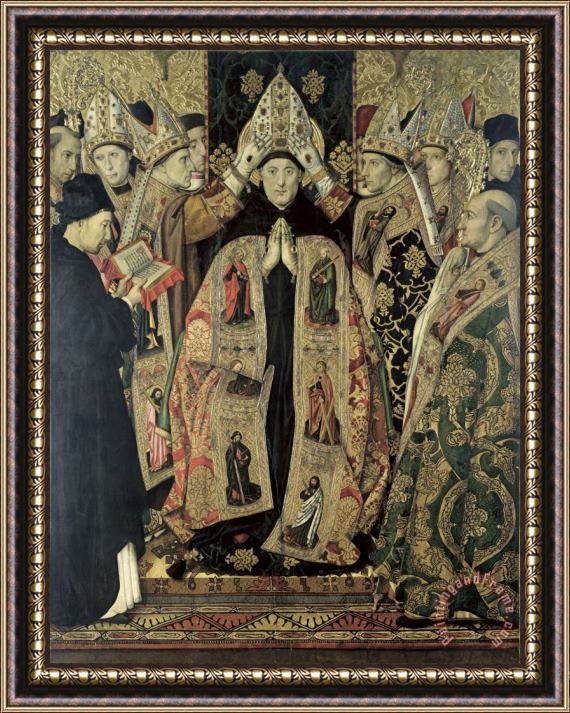 Jaime Huguet Consagracio De Sant Agusti Framed Print