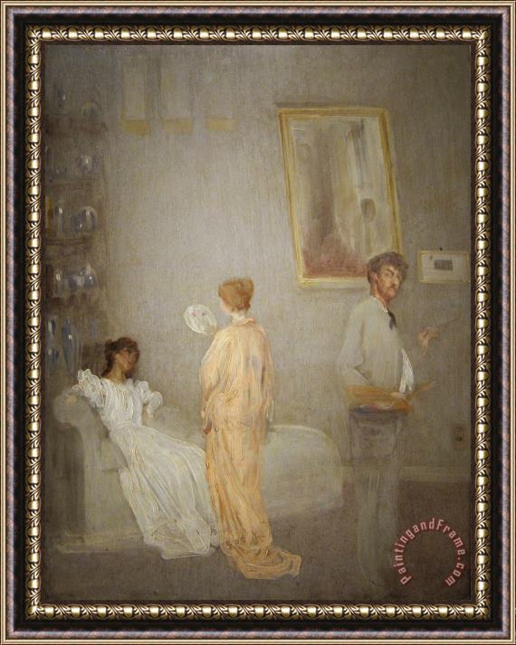 James Abbott McNeil Whistler Whistler In His Studio Framed Painting