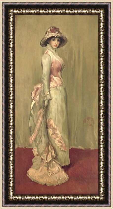 James Abbott McNeill Whistler Harmony in Pink and Grey Lady Meaux Framed Painting
