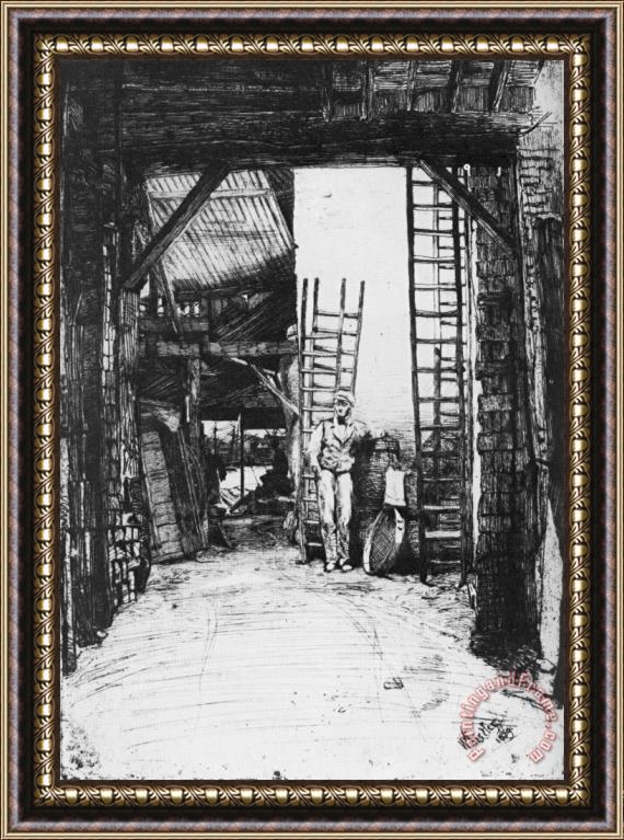 James Abbott McNeill Whistler The Limeburner Framed Painting