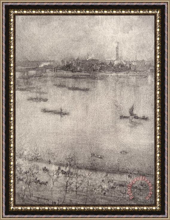 James Abbott McNeill Whistler The Thames Framed Print