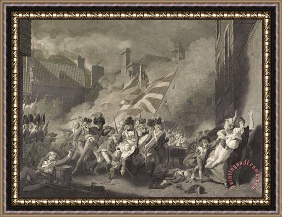 James Heath The Death of Major Peirson Framed Painting
