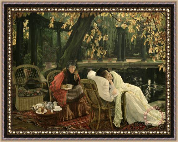 James Jacques Joseph Tissot A Convalescent Framed Painting