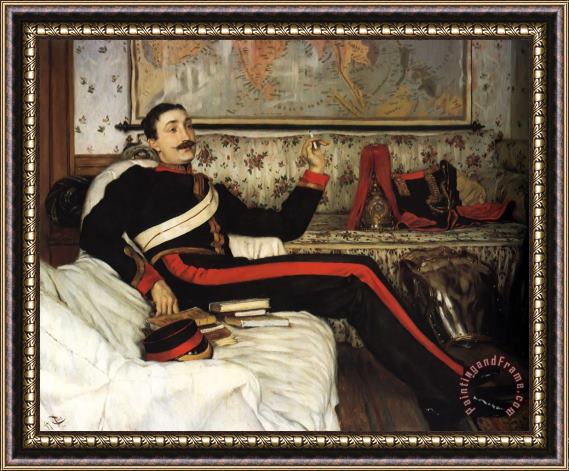 James Jacques Joseph Tissot Colonel Frederick Gustavus Barnaby Framed Painting