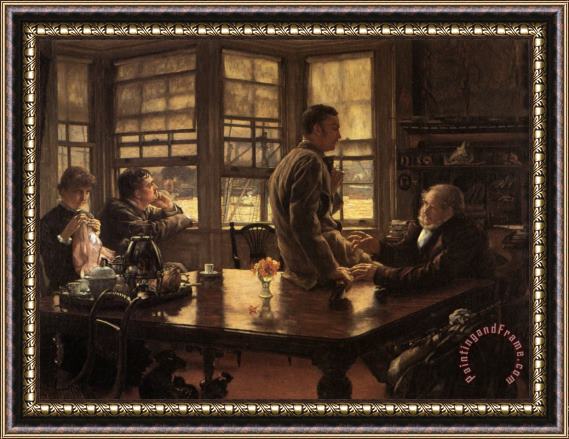 James Jacques Joseph Tissot The Prodigal Son in Modern Life The Departure Framed Painting